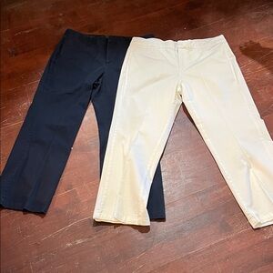 JM Collection Black Trousers with Elastic Waistband Detail